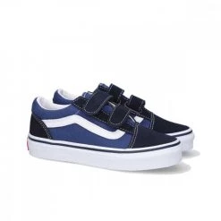 VANS OLD SKOOL VELCRO BAMBINO Blu -Tendenza Italia vans vn000vhenwd old skool velcro bambino tutte sneaker bambino 043221101 nwd 2