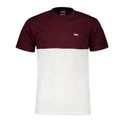 VANS T-SHIRT COLORBLOCK Bianco, Bordeaux