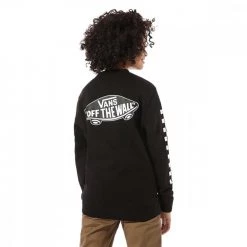 VANS FELPA GIROCOLLO EXPOSITION CHECK BAMBINO Nero -Tendenza Italia vans vn0a3hwcblk felpa girocollo exposition check bambino abbigliamento bambino 041302501 blk 3