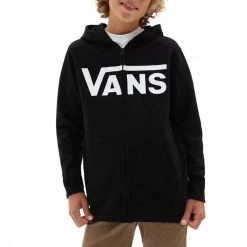 VANS FELPA FULL ZIP CON CAPPUCCIO CLASSIC BAMBINO Nero -Tendenza Italia vans vn0a45aey28 felpa full zip con cappuccio classic bambino abbigliamento bambino 039137501 y28 3