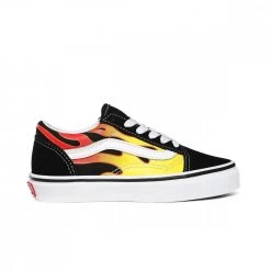 VANS OLD SKOOL FLAME BAMBINO Nero
