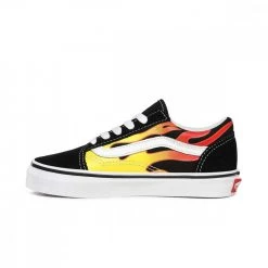 VANS OLD SKOOL FLAME BAMBINO Nero -Tendenza Italia vans vn0a5aoaxey1 uy old skool fiamma stringa tutte sneaker bambino 043221901 ey1 6