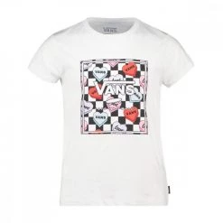 VANS T-SHIRT BOX CANDY HEARTS BAMBINA Bianco