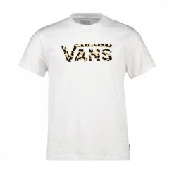 VANS T-SHIRT LEOPARD FLYING BAMBINA Bianco