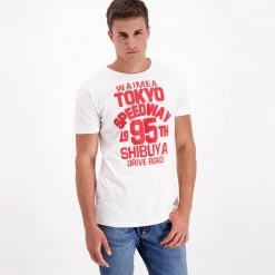 WAIMEA T-SHIRT TOKYO Bianco -Tendenza Italia waimea 4851011 t shirt tokyo casual uomo 038147501 376 3