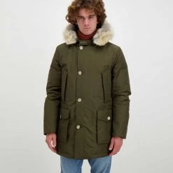 WOOLRICH ARCTIC PARKA DETACHABLE FUR Verde -Tendenza Italia woolrich cfwoou0482mrut0001 arctic parka detachable fur giacconi uomo 043911901 dag 3