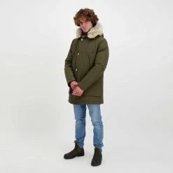 WOOLRICH ARCTIC PARKA DETACHABLE FUR Verde -Tendenza Italia woolrich cfwoou0482mrut0001 arctic parka detachable fur giacconi uomo 043911901 dag 6