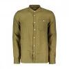 WOOLRICH CAMICIA IN LINO COLLO COREANA Verde -Tendenza Italia woolrich cfwosi0079mrut2558 camicia in lino collo guru casual uomo 044672901 6098 1