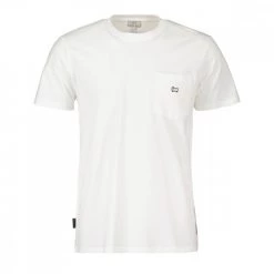 WOOLRICH T-SHIRT LOGO POCKET Bianco