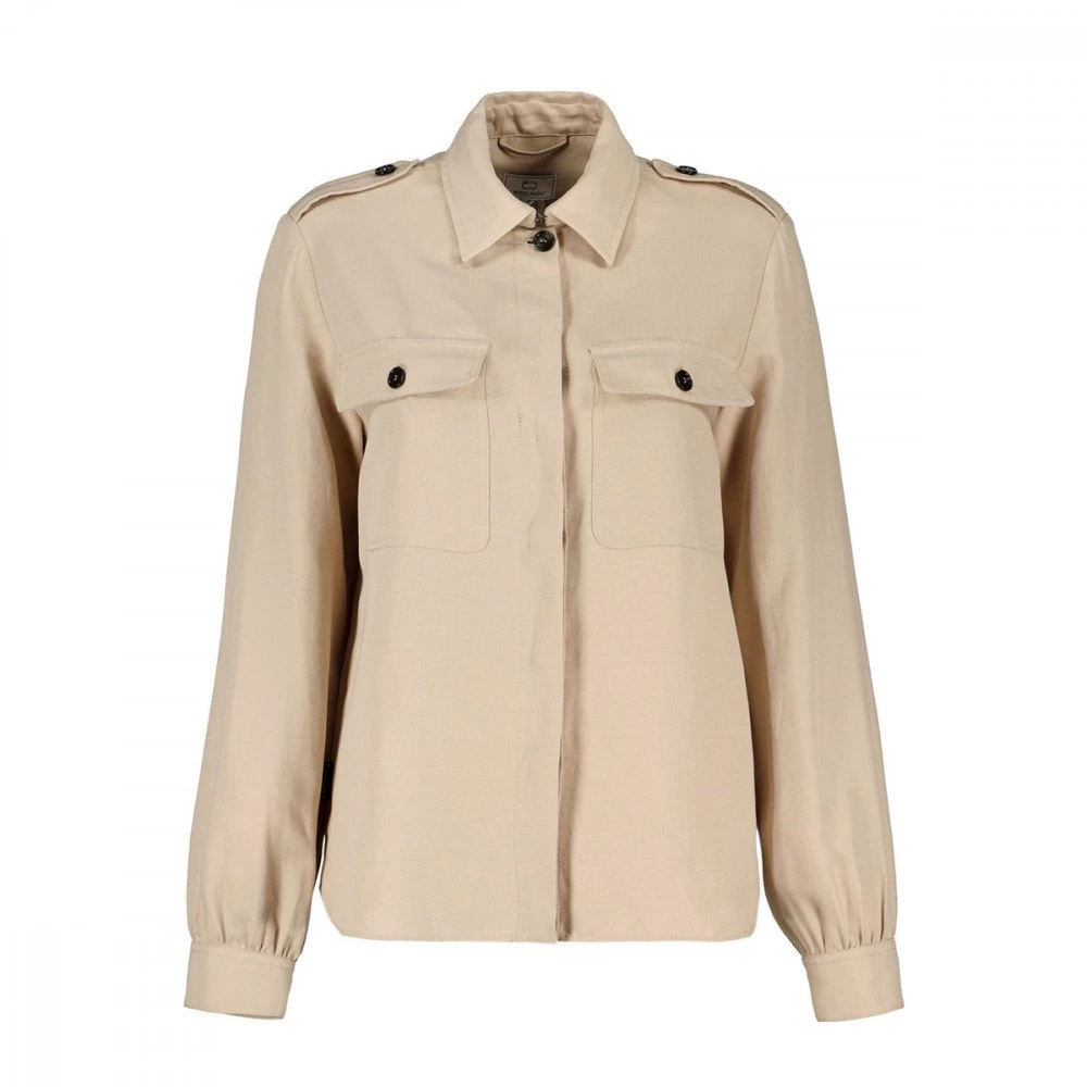 WOOLRICH GIACCA OVERSHIRT VISCOSA LINO DONNA Beige 4 WOOLRICH GIACCA OVERSHIRT VISCOSA LINO DONNA Beige - immagine 2