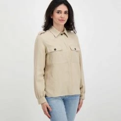 WOOLRICH GIACCA OVERSHIRT VISCOSA LINO DONNA Beige 10 WOOLRICH GIACCA OVERSHIRT VISCOSA LINO DONNA Beige -Tendenza Italia woolrich cfwwos0057frut3043 giacca overshirt viscosa lino donna giacconi donna 044675101 8925 3