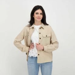 WOOLRICH GIACCA OVERSHIRT VISCOSA LINO DONNA Beige 12 WOOLRICH GIACCA OVERSHIRT VISCOSA LINO DONNA Beige -Tendenza Italia woolrich cfwwos0057frut3043 giacca overshirt viscosa lino donna giacconi donna 044675101 8925 5